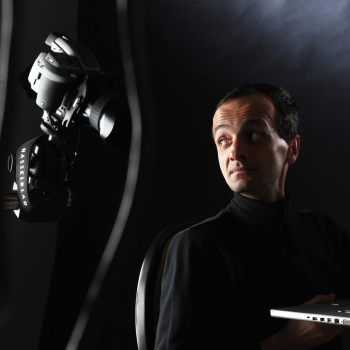 Aleksander Lilik in his photography studio